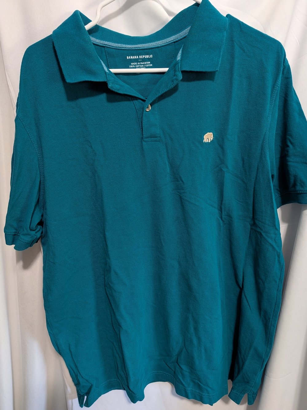 Banana Republic Teal Short-Sleeve Polo